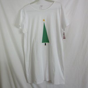 COPY - Gillian & O'Malley Sleepwear Christmas Tree Sleep Shirt Nightgown Small